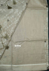 Design 3 - Pastel shades Haasini - Bamboo cotton silk with warli embroidery