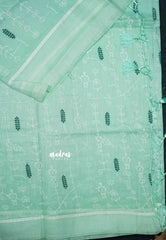 Design 2 - Pastel shades Haasini - Bamboo cotton silk with warli embroidery