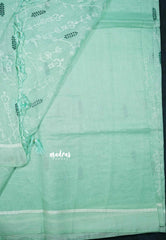 Design 2 - Pastel shades Haasini - Bamboo cotton silk with warli embroidery