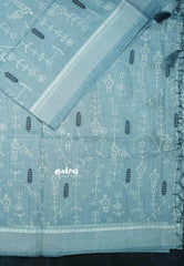 Design 2 - Pastel shades Haasini - Bamboo cotton silk with warli embroidery