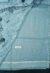 Design 2 - Pastel shades Haasini - Bamboo cotton silk with warli embroidery