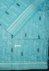 Design 2 - Pastel shades Haasini - Bamboo cotton silk with warli embroidery