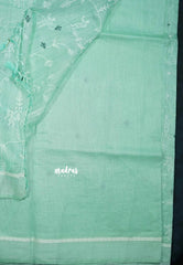 Design 1 - Pastel shades Haasini - Bamboo cotton silk with warli embroidery