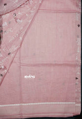 Design 1 - Pastel shades Haasini - Bamboo cotton silk with warli embroidery