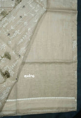 Design 1 - Pastel shades Haasini - Bamboo cotton silk with warli embroidery