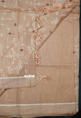 Design 1 - Pastel shades Haasini - Bamboo cotton silk with warli embroidery