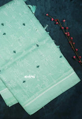 Design 1 - Pastel shades Haasini - Bamboo cotton silk with warli embroidery