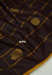 Coffee brown - Hamsavalli – Soft Silk Elegance rudraksham mayil kattam body