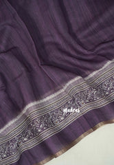 Muted Jamun Purple - Linen cotton with Grooves - Best for Office Wear | Casual Wear