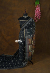 Elephant Grey - Isha - Chanderi cotton with art pallu  - Perfect for Office Wear | corporate meetings | College