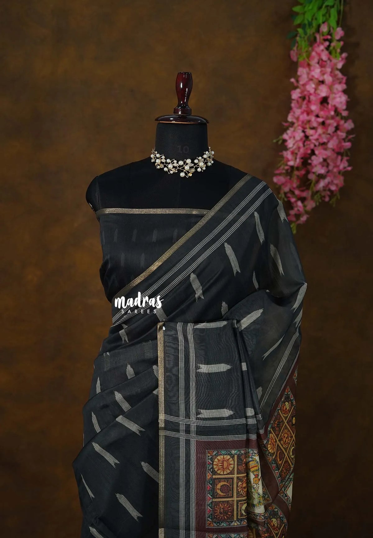 Elephant Grey - Isha - Chanderi cotton with art pallu  - Perfect for Office Wear | corporate meetings | College