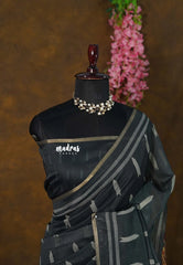Elephant Grey - Isha - Chanderi cotton with art pallu  - Perfect for Office Wear | corporate meetings | College