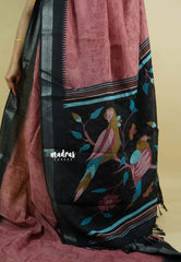 Rosewood - Jasmine -  Fancy Jute with Kalamkari Pen Drawing Prints