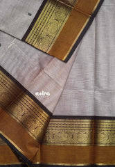 Pastel Purple Mist - Karthigai silk cotton Round Peacock and Skirt Border with buttas - Perfect for Festive Wear