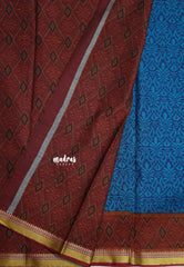 Blue Muse - Kalanjali Soft chanderi silk with Bagru Floral Prints - Best for Office Wear