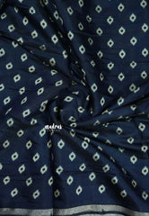 Teal Green - Kalanjali chanderi silk cotton ikkat prints