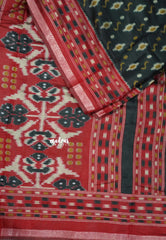 Black - Kalanjali chanderi silk cotton ikkat prints