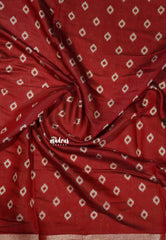 Olive Green - Kalanjali chanderi silk cotton ikkat prints