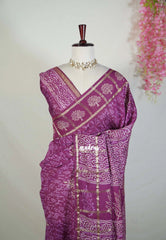 Beet Pink - Kalanjali Chanderi Silk with Zari Weaving and Handblock Prints - Perfect for Regular Wear | Casual Wear | Summer Wear