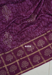 Beet Pink - Kalanjali Chanderi Silk with Zari Weaving and Handblock Prints - Perfect for Regular Wear | Casual Wear | Summer Wear