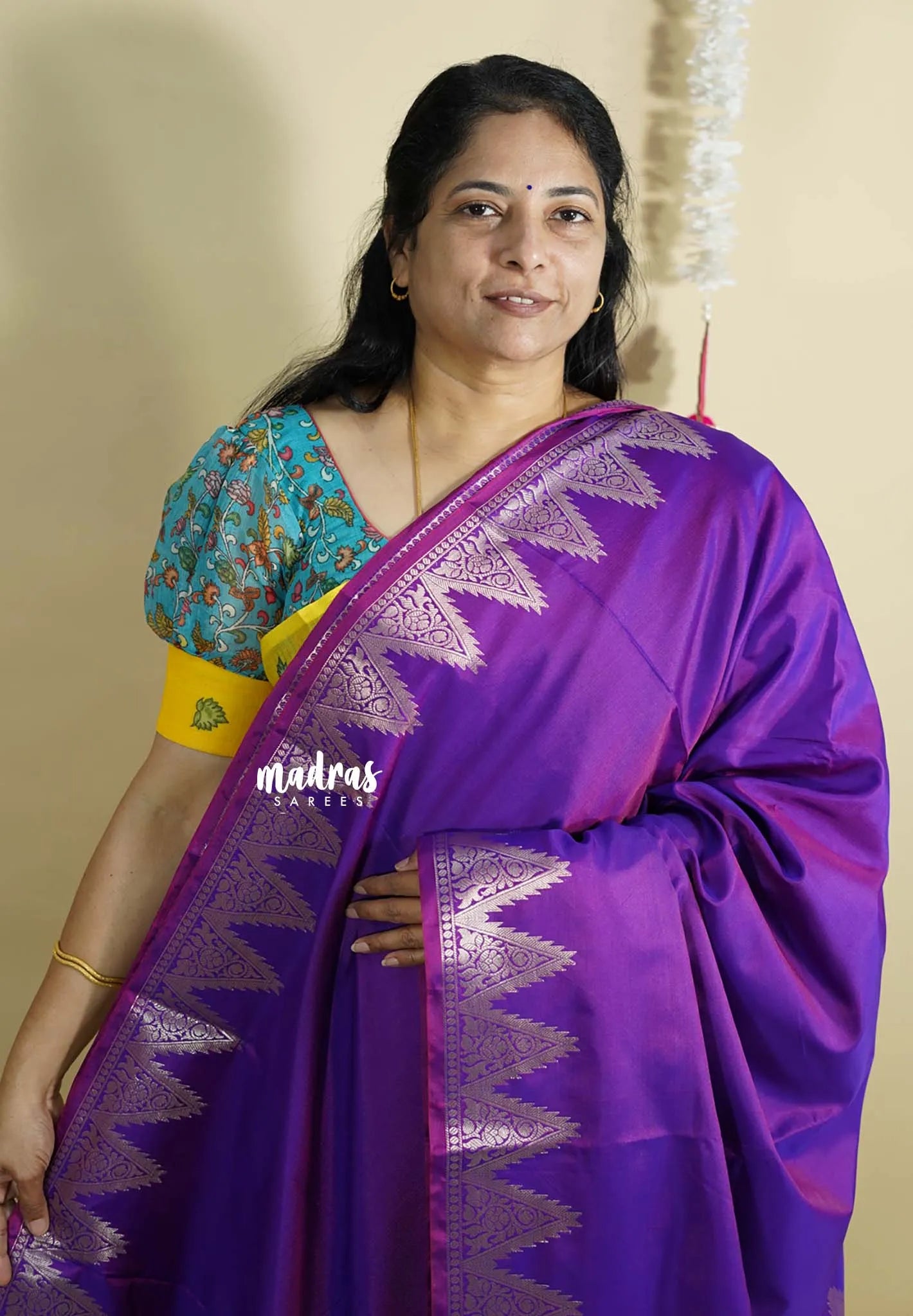 (PRE-BOOKING) Dual Shade Purple - Kanimozhi - Premium dualshade soft silk with Temple Border