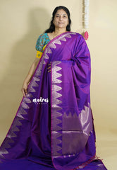 (PRE-BOOKING) Dual Shade Purple - Kanimozhi - Premium dualshade soft silk with Temple Border