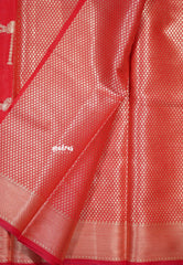 Spicy Red - Kanimozhi - Soft Silk Saree and Zari Border - Best for Festive Wear