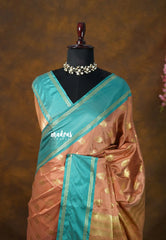 Onion Peach  - Kanimozhi - Soft Silk with Rettapet Border - Best for Festive Wear