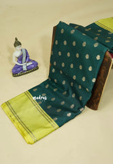 Bottle Green - Kanimozhi - Soft Silk Skirt Border with Buttas - Best for Function Wear