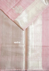 Pink - Kanimozhi - Soft Silk with Grooves Zari Flower Buttas in Body with Zari Border - Best for Small Functions