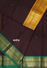 Coffee Brown - Karthigai silk cotton annam Ganga jamuna border