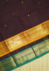 Coffee Brown - Karthigai silk cotton annam Ganga jamuna border