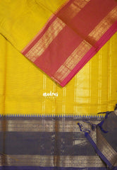 Marigold Yellow - Karthigai Silk Cotton Rettapet Rudraksham Ganga Jamuna Border - Best for Small Functions