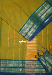 Yellowish Green - Karthigai Silk Cotton Rudhraksham Bavanj border - Best for Wedding Functions | Temple Visit