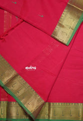 Reddish Pink - Karthigai silk cotton paithani border - Best for Gifting
