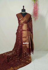 Araku Maroon - Karthigai Mercerised Cotton Muthukattam Rich Pallu and Yaanai, Mayil Border with Mayil Buttas - Best for Wedding Functions