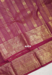 Beet Pink - Korvai Silk Cotton Muthukattam Rich Pallu and Yaanai, Mayil Border with Mayil Buttas - Best for Wedding Functions