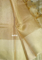 Elegant Gold Bloom  - Kushboo -  Banarasi Tissue silk saree Dualshade