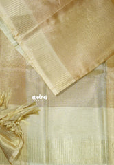 Elegant Gold Bloom  - Kushboo -  Banarasi Tissue silk saree Dualshade