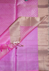 Turquoise Blue - Kumudavalli - Light Weight Kanchivaram Wedding Bridal Silk Saree Zari Weaving with Tissue Zari Border - Perfect for Wedding Functions