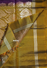 Jamun Purple - Kumudavalli - Light Weight Kanchivaram Wedding Bridal Silk Saree Skirt Border with Buttas - Perfect for Wedding Functions