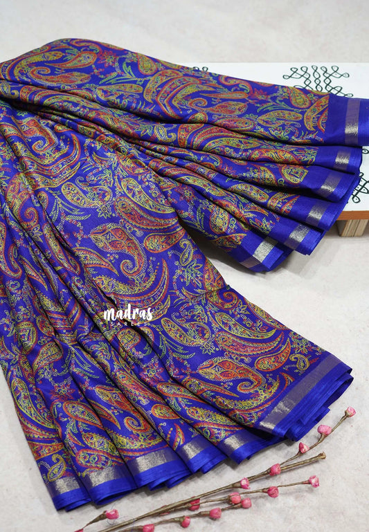 MS Blue - Ananya - Soft Mangalore silk