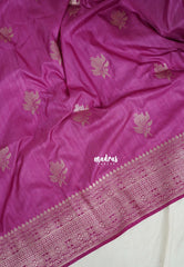 Magenta Pink - Madhuram - Soft Matka Silk Floral Weaving with Rich Border and Pallu - Best for Diwali Festive