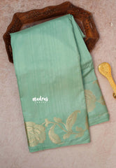 Pista Green - Madhuram - Soft Matka silk with grooves body and floral border