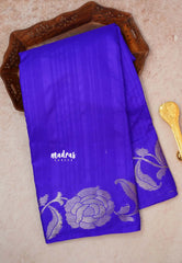 Neon Violet - Madhuram - Soft Matka silk with grooves body and floral border