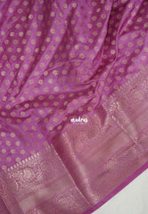 Onion Pink - Madhuram - Soft Matka Silk with Laksham Buttas Floral Border and Rich Pallu - Best for Diwali Festive