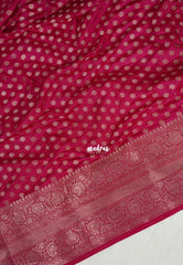 Queen's Pink - Madhuram - Soft Matka Silk with Laksham Buttas Floral Border and Rich Pallu - Best for Diwali Festive