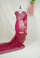 Queen's Pink - Madhuram - Soft Matka Silk with Laksham Buttas Floral Border and Rich Pallu - Best for Diwali Festive