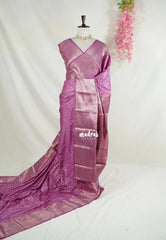Onion Pink - Madhuram - Soft Matka Silk with Laksham Buttas Floral Border and Rich Pallu - Best for Diwali Festive