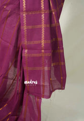 Muted Magenta Pink - Subbulakshmi - Sungudi 100 Count Saree Velthari with Rettapet kodi Border with Blouse Combo - Best for Casual Wear | Summer Wear | Temple visit